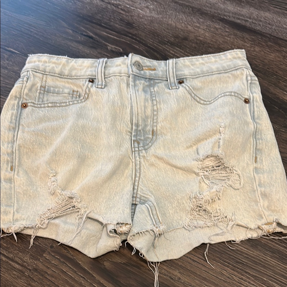 Distressed Denim Shorts
